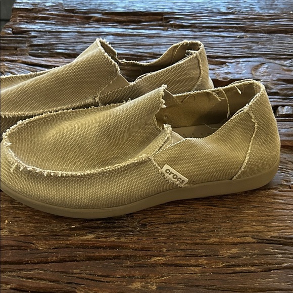 CROCS Men's Beige Slip-On Loafers - Picture 2 of 5